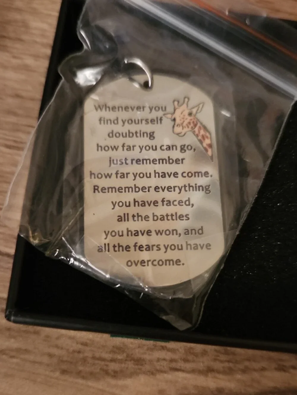 Giraffe Affirmation Keychain and Charm
